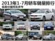 最强购车参考 2013年1-7月轿车销量排行