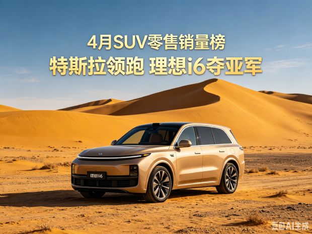 4月SUV零售销量排行榜 新能源霸榜前五