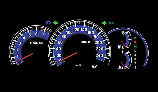 戈蓝高反差湛蓝仪表板