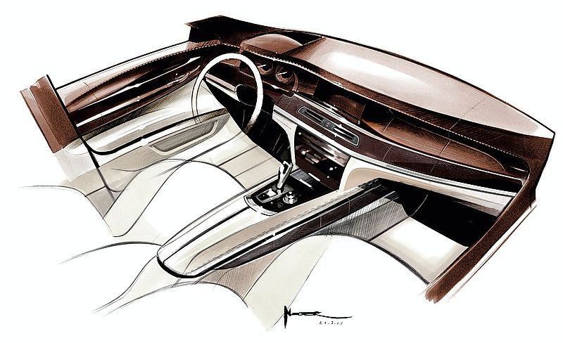 新宝马7系设计手稿