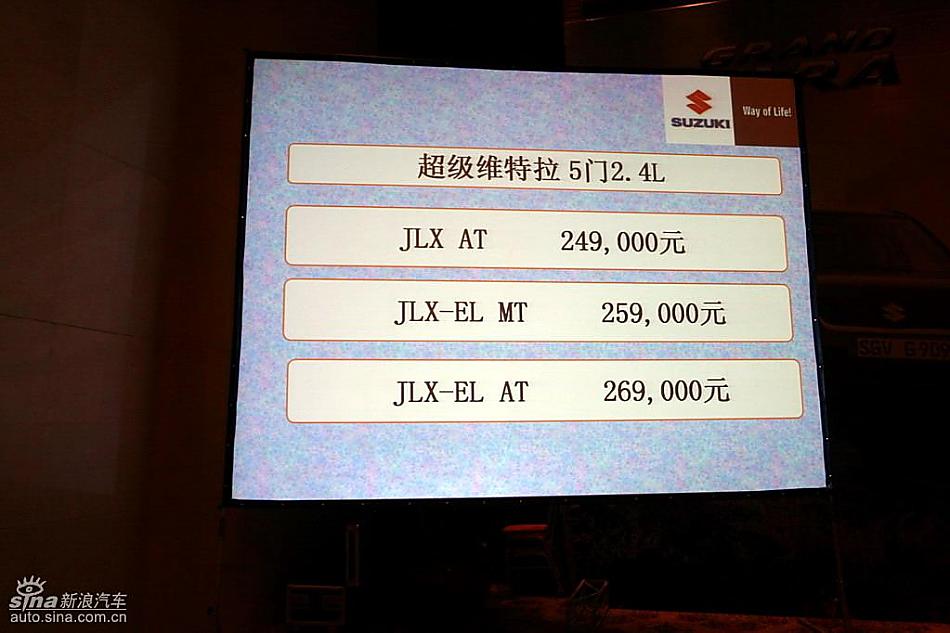 新超级维特拉上市现场