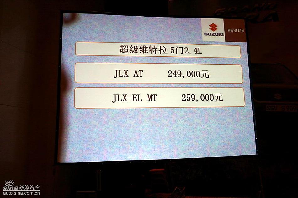 新超级维特拉上市现场