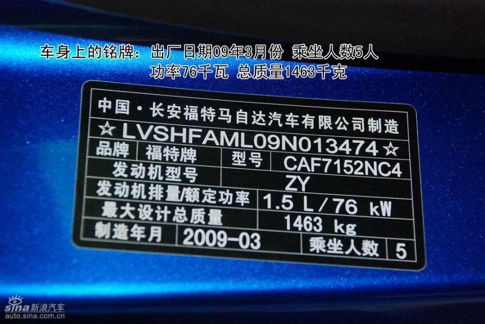 图解新嘉年华两厢1.5运动型