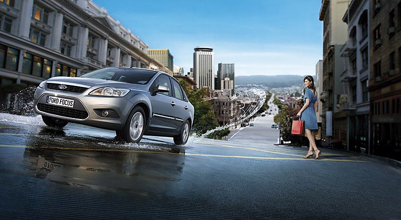 09款三厢福克斯外观