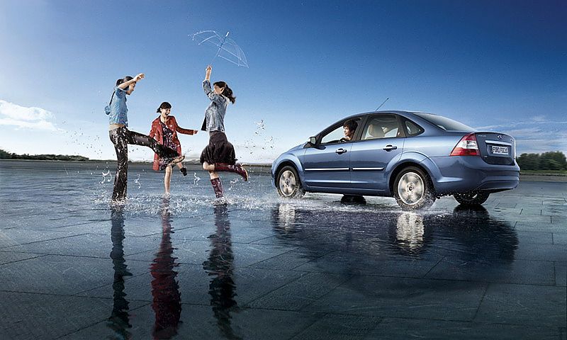 09款三厢福克斯外观