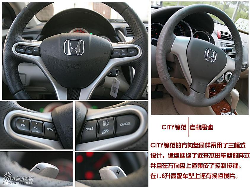 CITY锋范与老款思迪不同