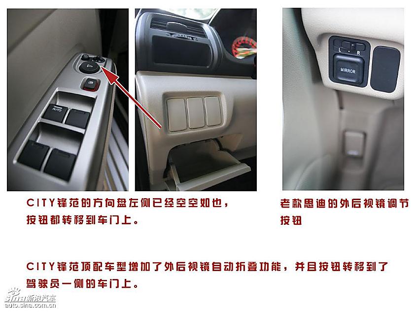 CITY锋范与老款思迪不同