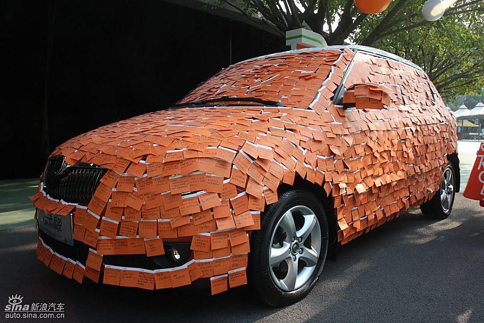 斯柯达fabia晶锐上市现场外实拍图