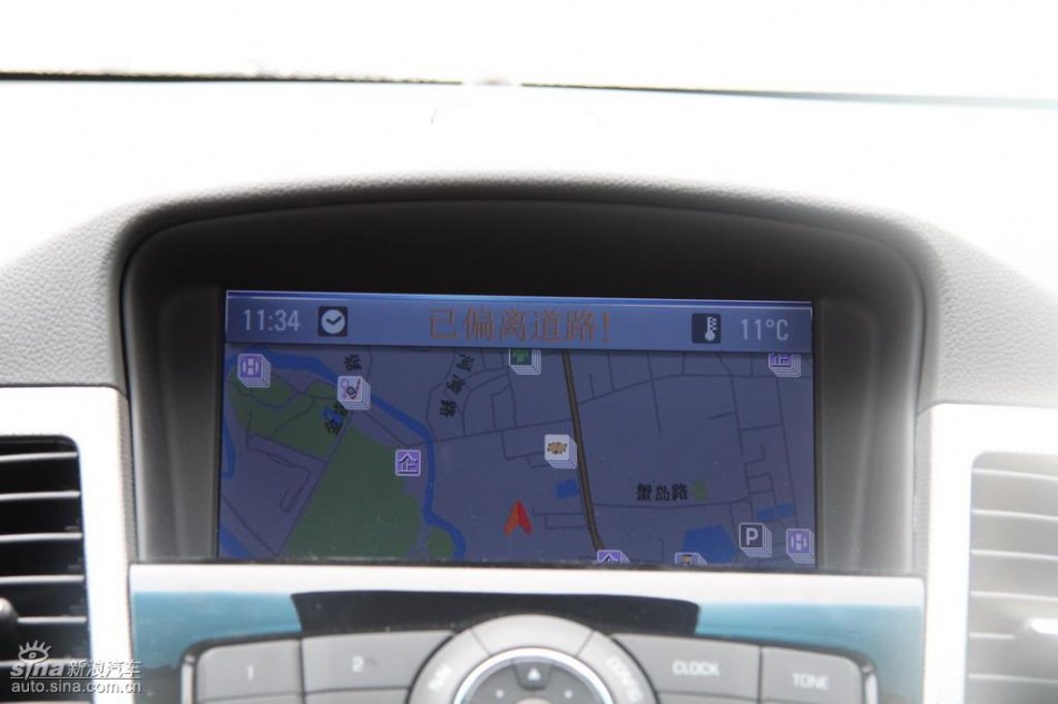 新浪试驾雪佛兰科鲁兹内饰实拍图