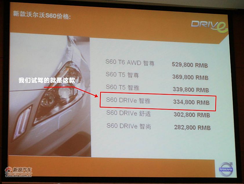 绿色战略 体验试驾沃尔沃S60 1.6T