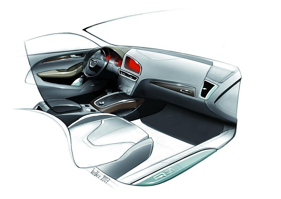 奥迪官方全新奥迪Q5设计草图