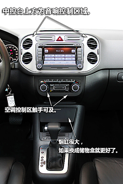 图解上海大众国产途观内饰图片
