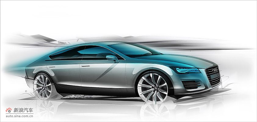 奥迪A7设计草图