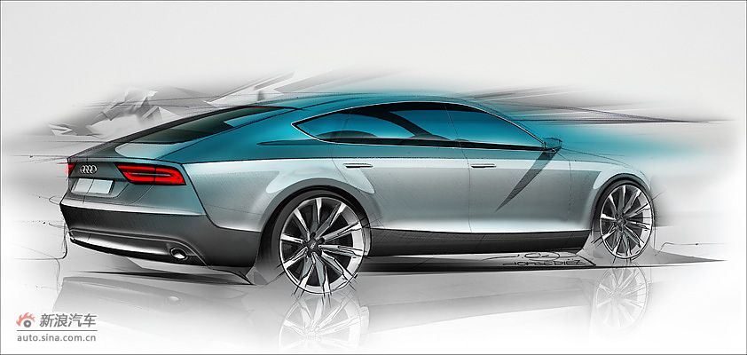 奥迪A7设计草图