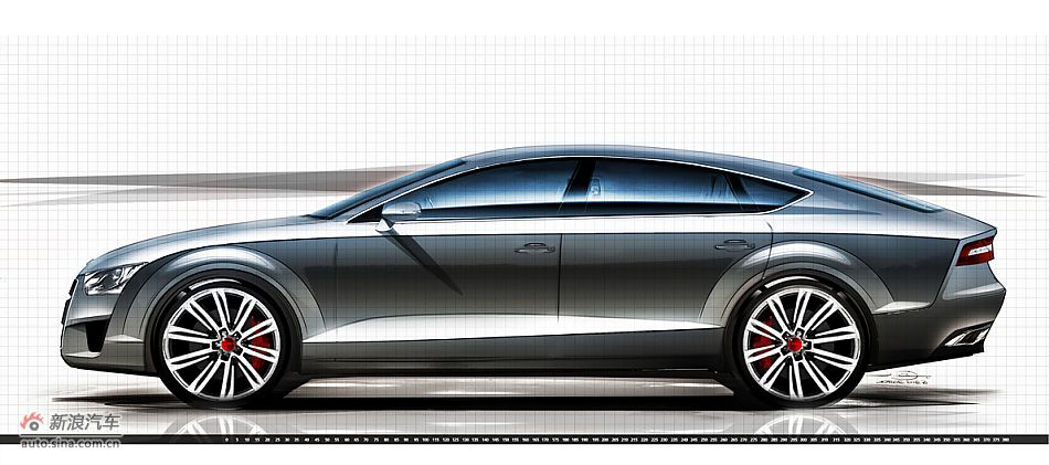 奥迪A7设计草图