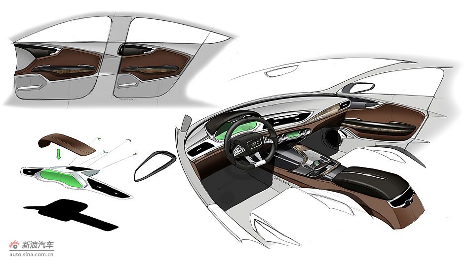 奥迪A7设计草图