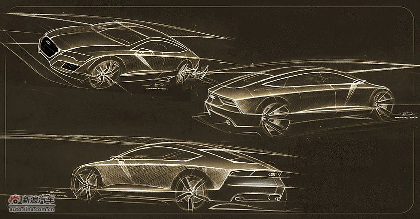 奥迪A7设计草图