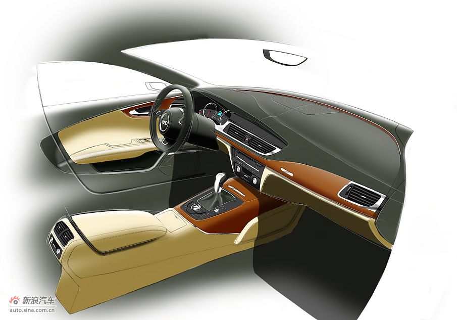 奥迪A7设计草图