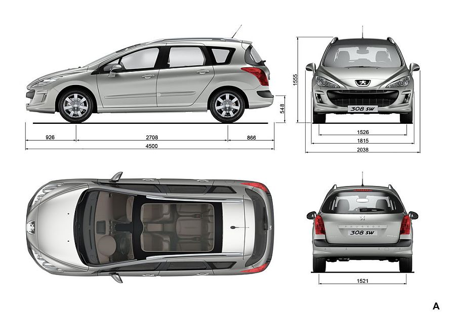 标致308SW车型数据分析图