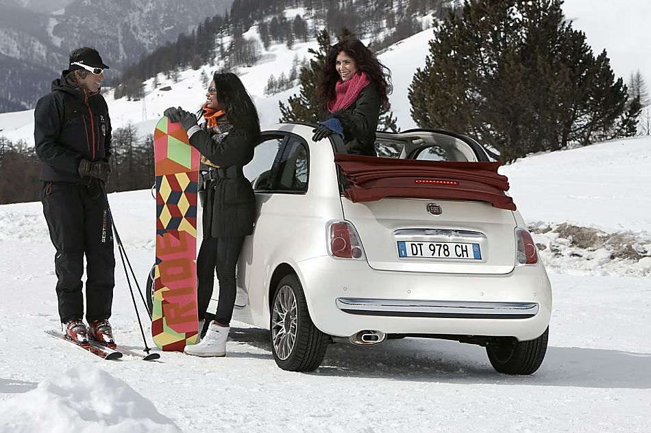 菲亚特500C敞篷车外观图