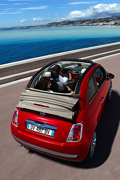 菲亚特500C敞篷车外观图