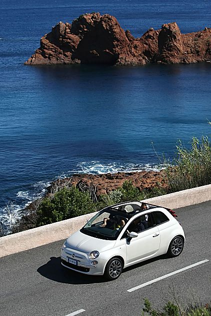 菲亚特500C敞篷车外观图