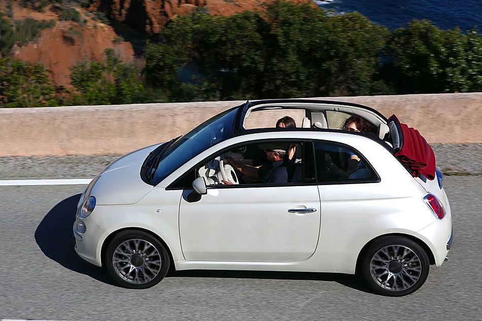 菲亚特500C敞篷车外观图