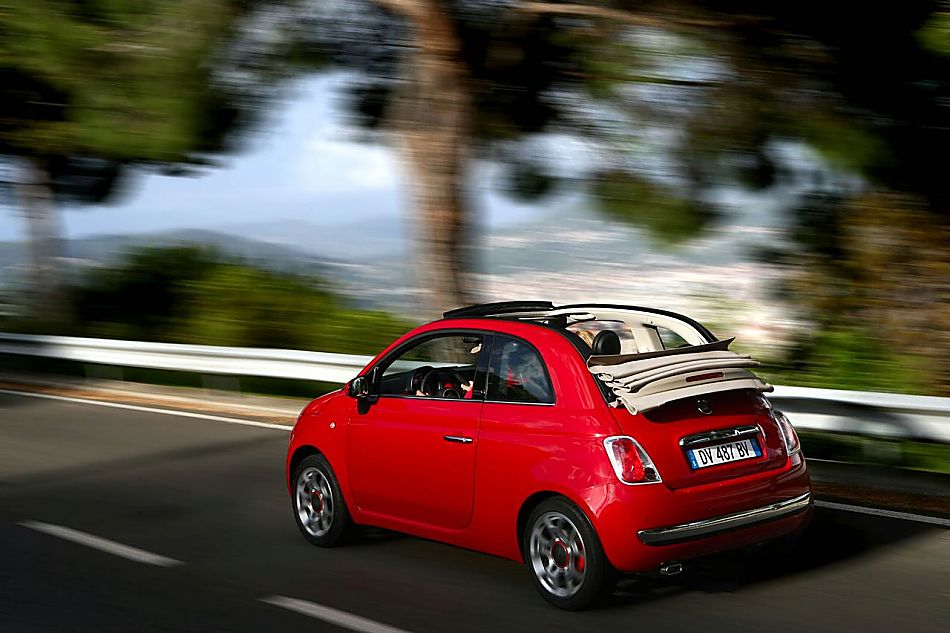 菲亚特500C敞篷车外观图