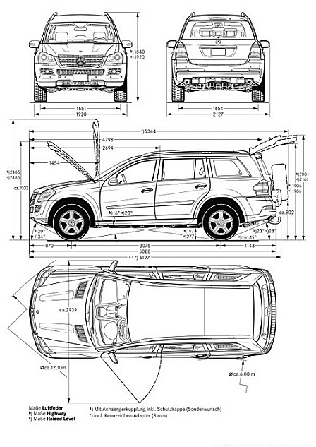 奔驰GL车体结构